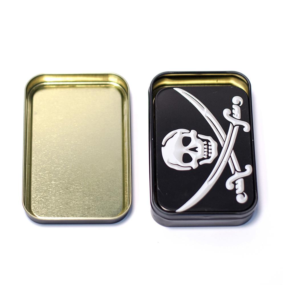 METAL TIN - JOLLY RODGER SET OF 2 The Bong Shop
