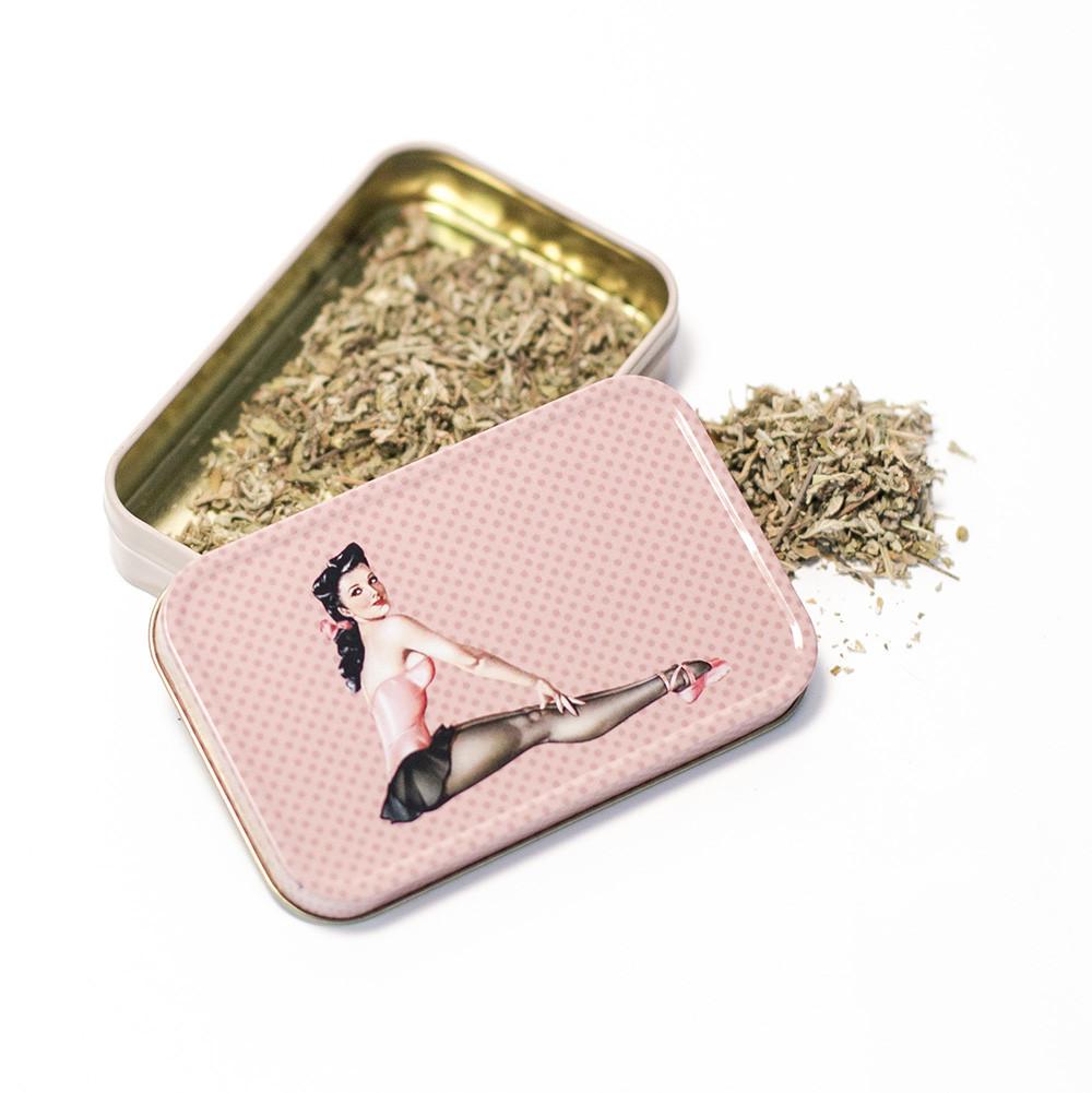 METAL TIN - PINK PIN UP BALLERINA SET OF 2 The Bong Shop
