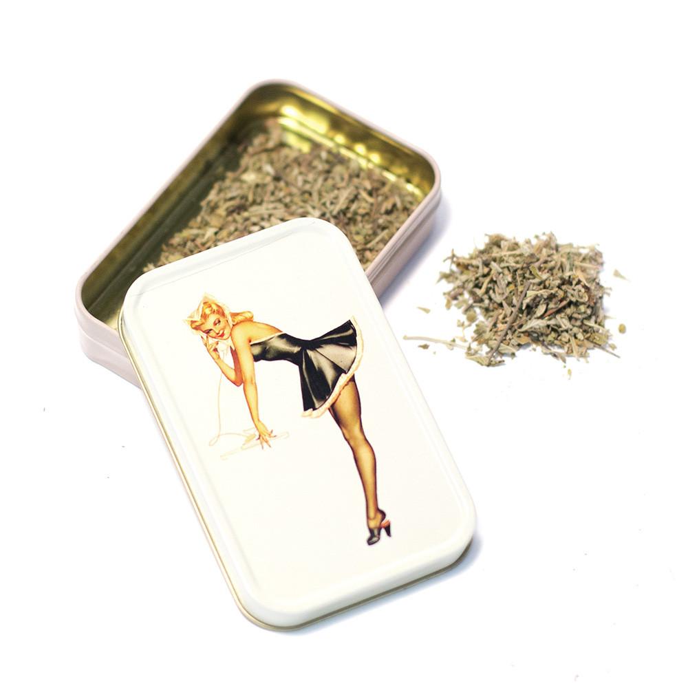 METAL TIN - BLONDE MAID PIN UP SET OF 2 The Bong Shop
