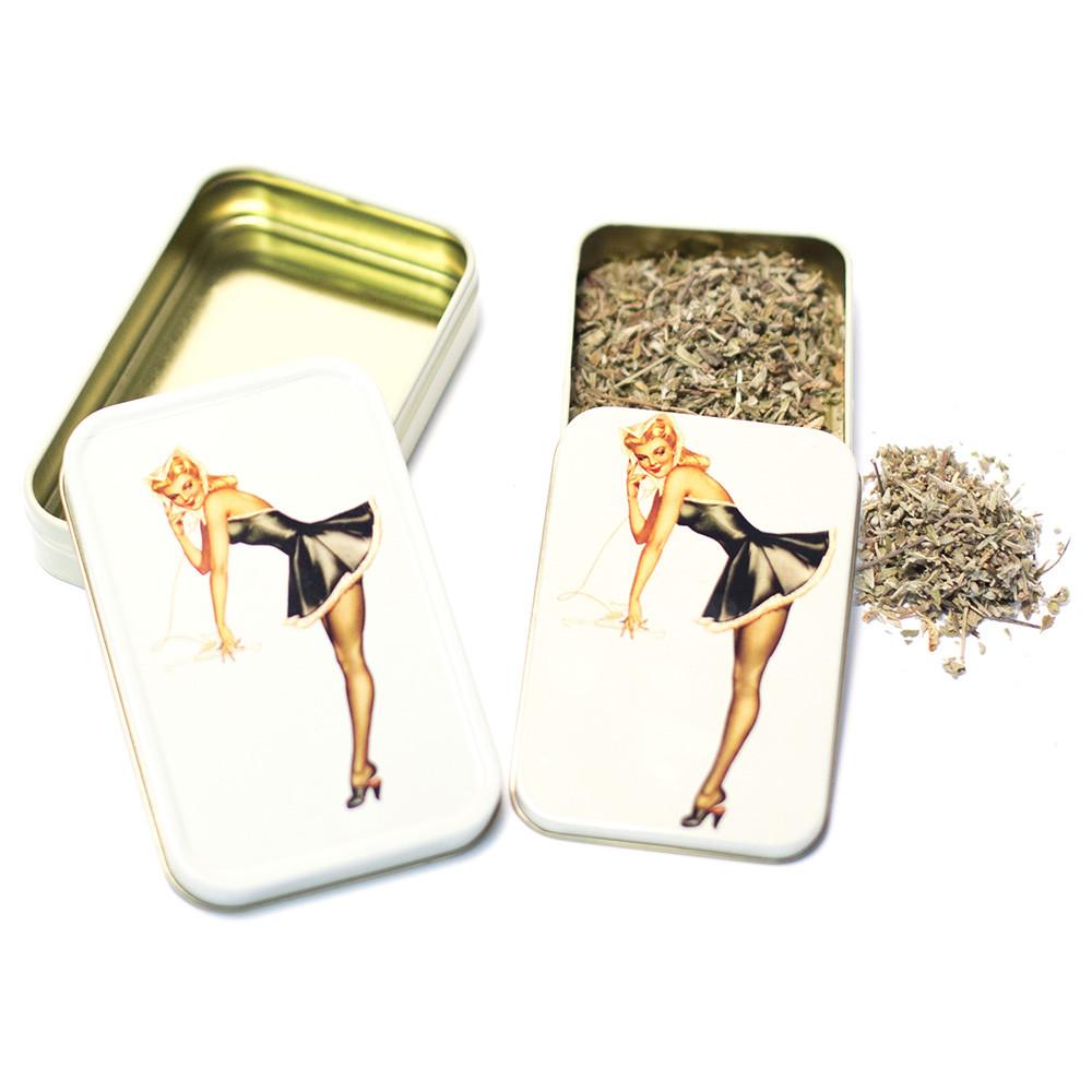 METAL TIN - BLONDE MAID PIN UP SET OF 2 The Bong Shop