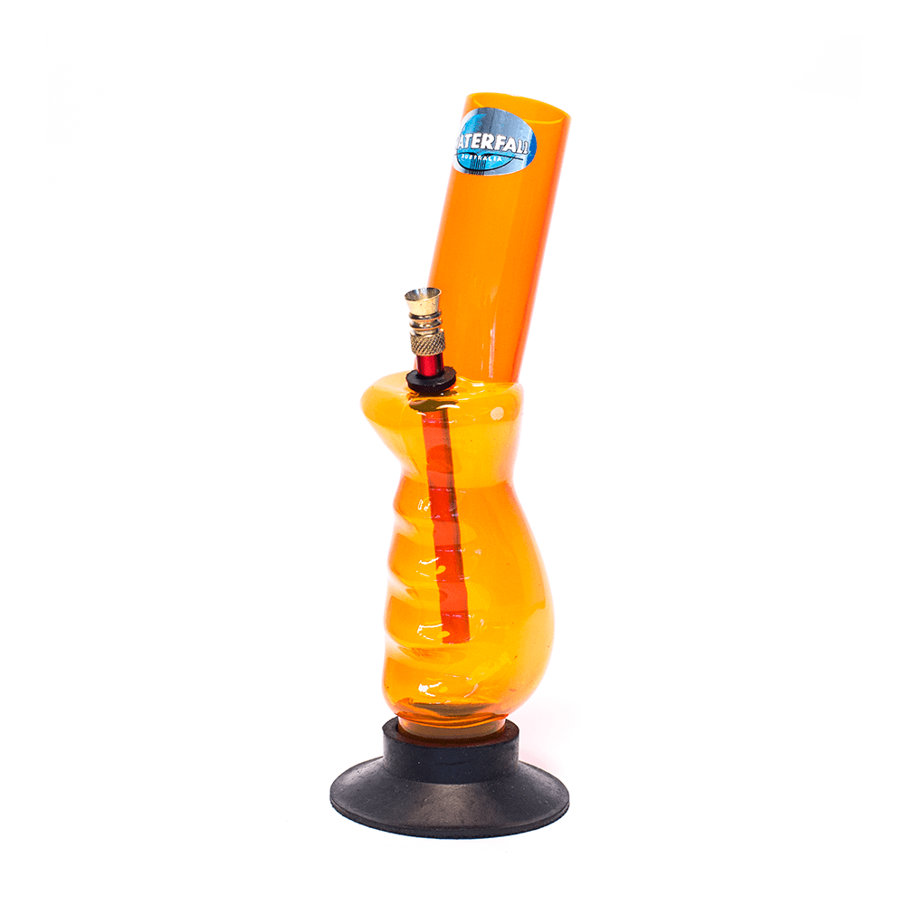 Acrylic Gripper Bong - Orange Waterfall