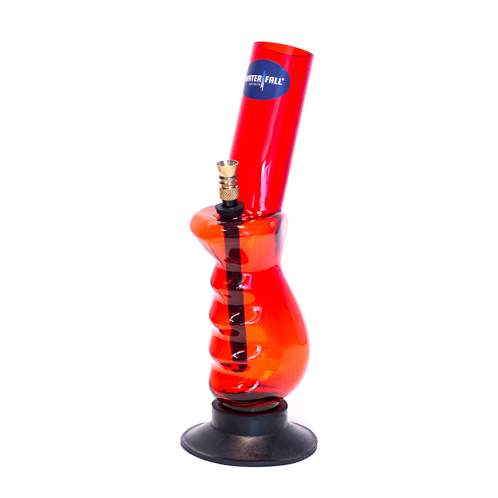Acrylic Gripper Bong - Red Waterfall