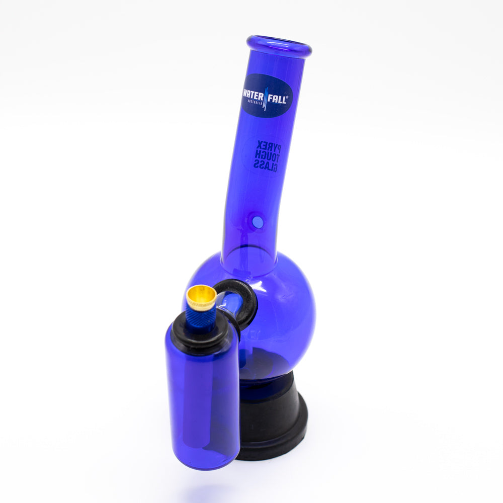 Zap Bonza Glass Bong - Dark Blue (Chamber) Waterfall