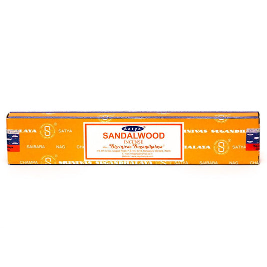 INCENSE - SATYA Nag Champa SANDALWOOD STICKS 15g The Bong Shop