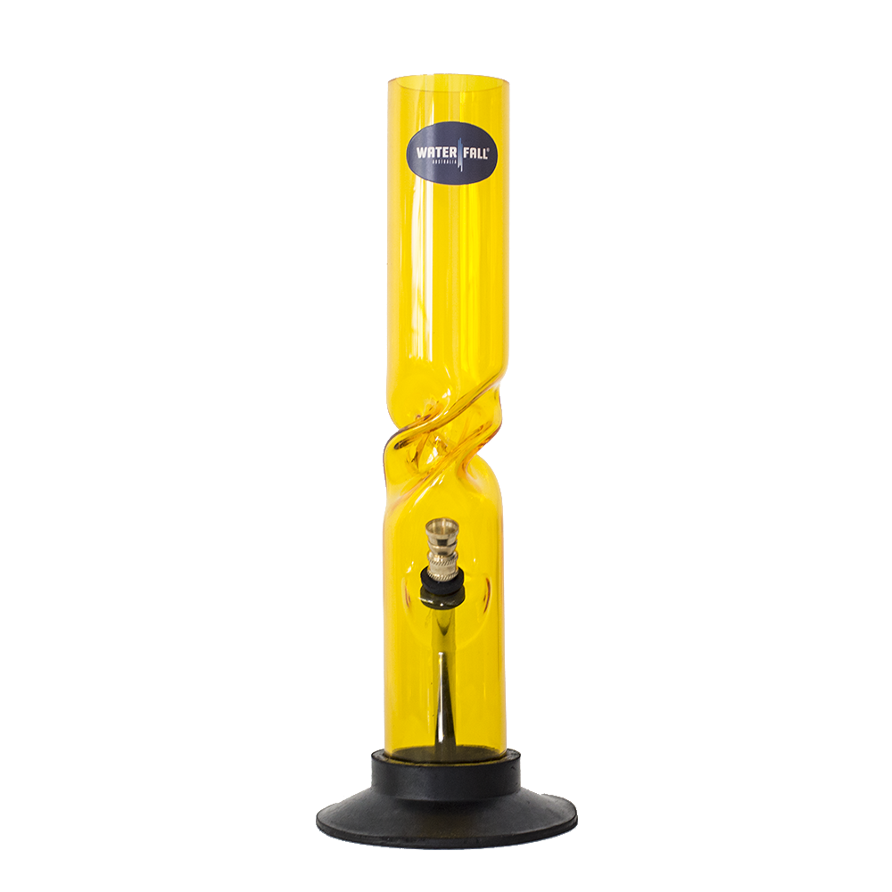 Acrylic Twist Bong - Yellow The Bong Shop