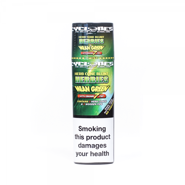CYCLONES - HERBIES MEAN GREEN SAGE CONE BLUNT DANK 7 TIP X2 Cyclones