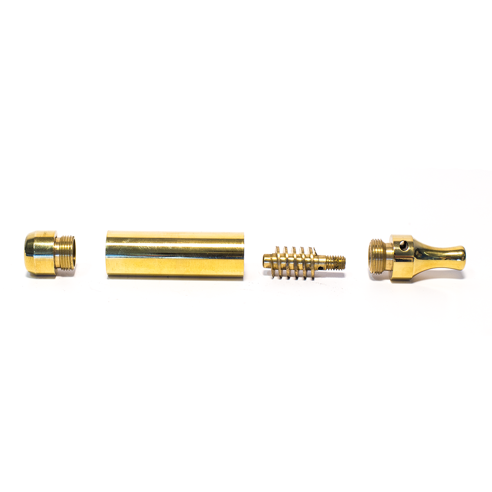 PIPE - BUDGET BUD BUDDY BRASS LARGE (GOLD) The Bong Shop