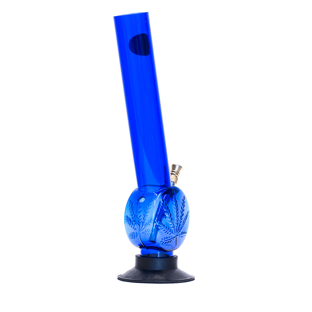 Acrylic Leaf Bong - Blue Waterfall