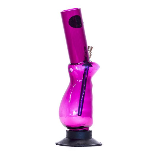 Acrylic Gripper Bong - Purple Waterfall