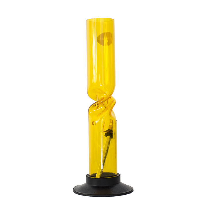 Acrylic Twist Bong - Yellow The Bong Shop