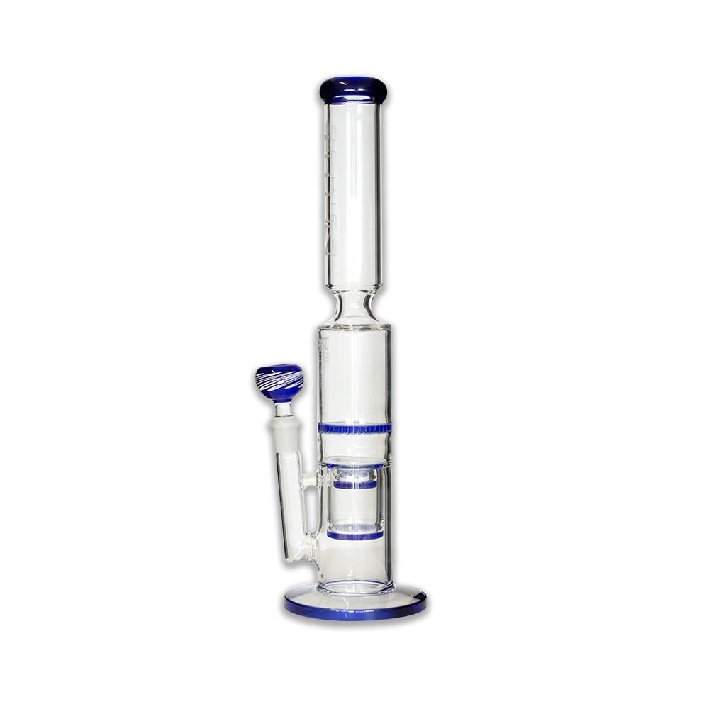 Titan Series | Triple Honeycomb Trap Glass Bong Waterfall