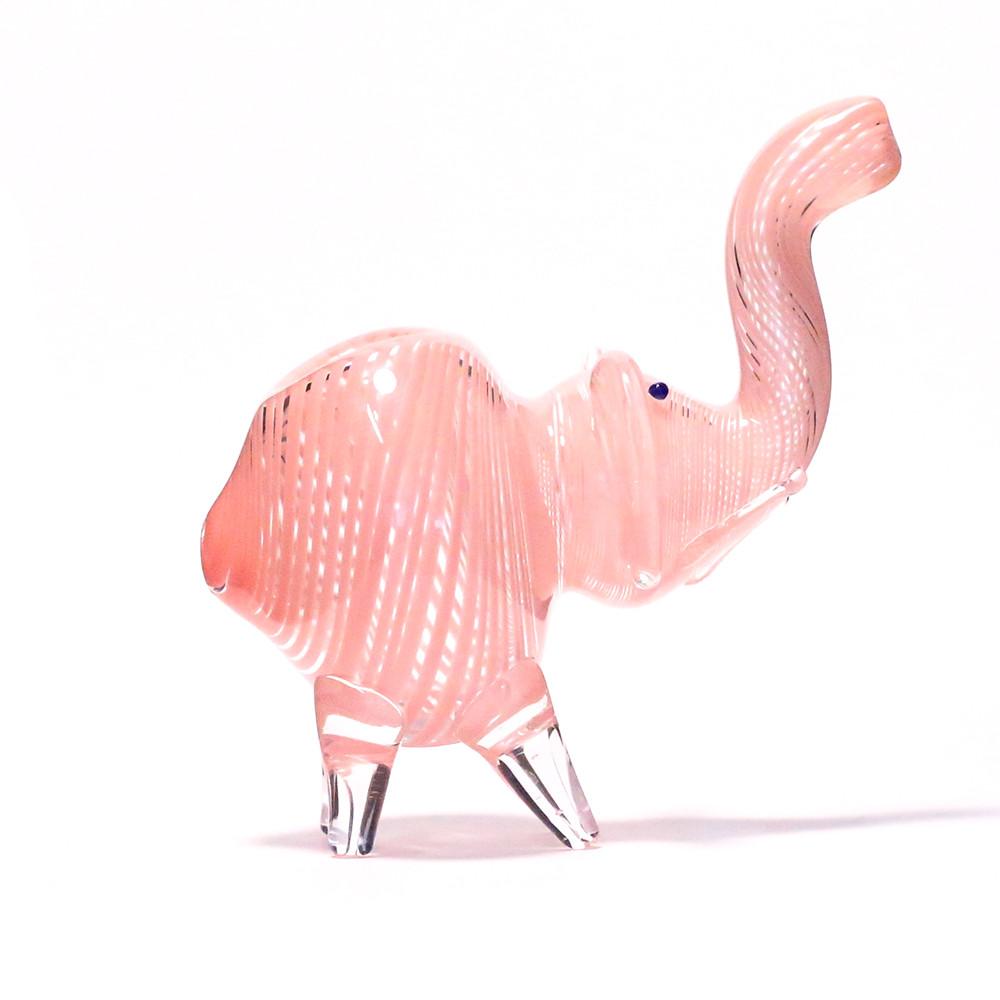 PIPE - GLASS ELEPHANT PINK SWIRLS The Bong Shop