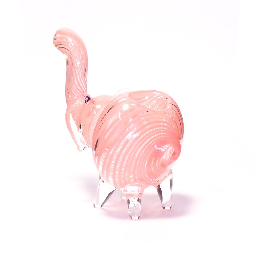 PIPE - GLASS ELEPHANT PINK SWIRLS The Bong Shop