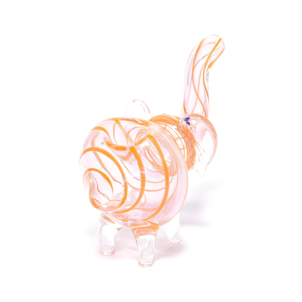 Pipe - Glass Elephant Rust Swirls The Bong Shop