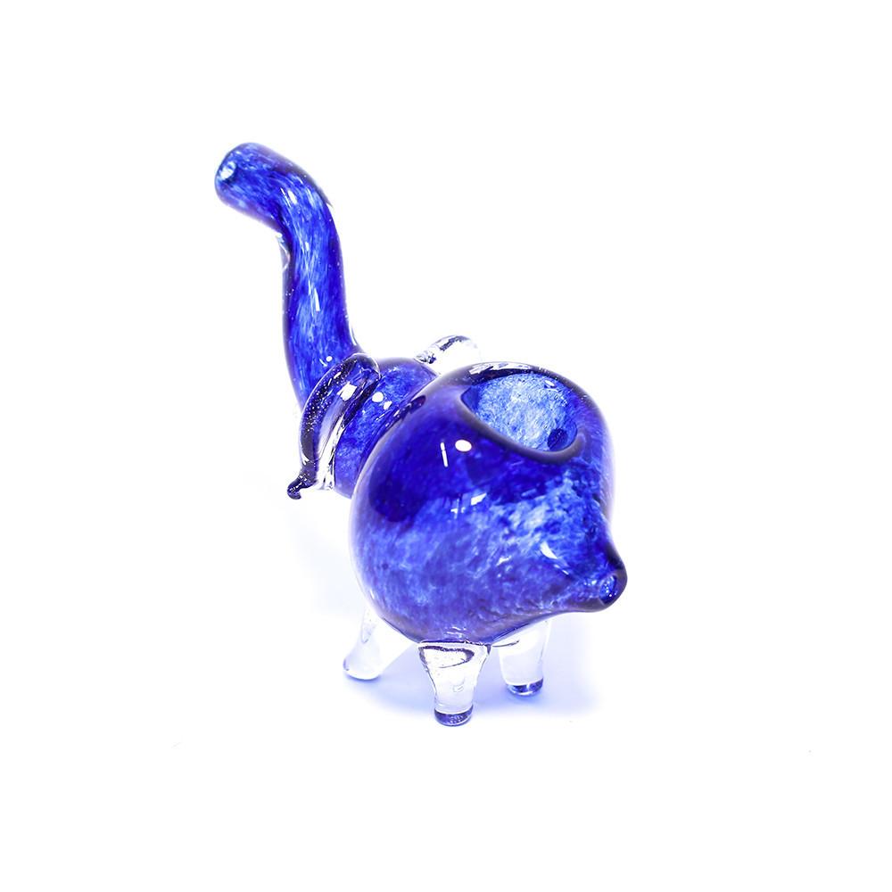 PIPE - GLASS ELEPHANT SOLID ROYAL BLUE The Bong Shop