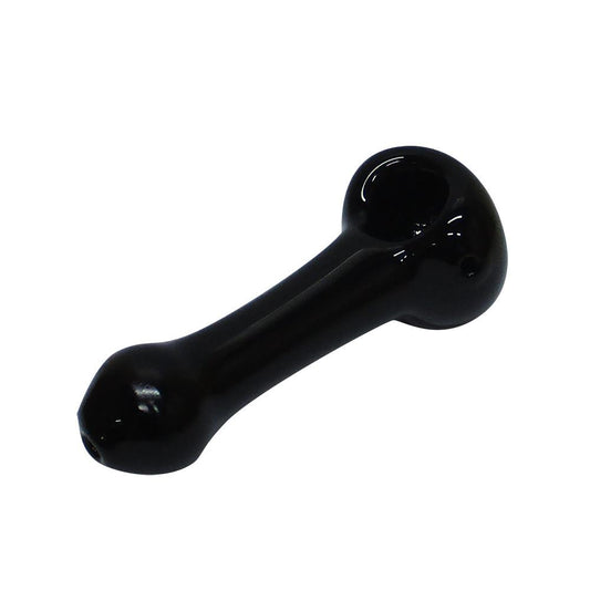 PIPE - GLASS DRY PLAIN BLACK The Bong Shop