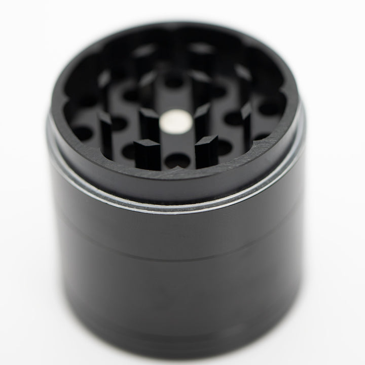 Four-Part Aluminium Grinder with Removable Screen - Black (50mm) Waterfall