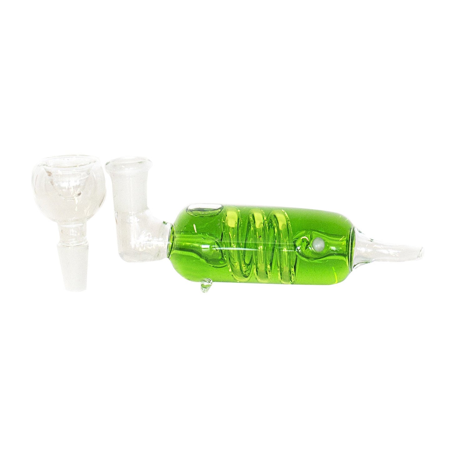 PIPE - GLASS LIQUID COOLER GREEN The Bong Shop