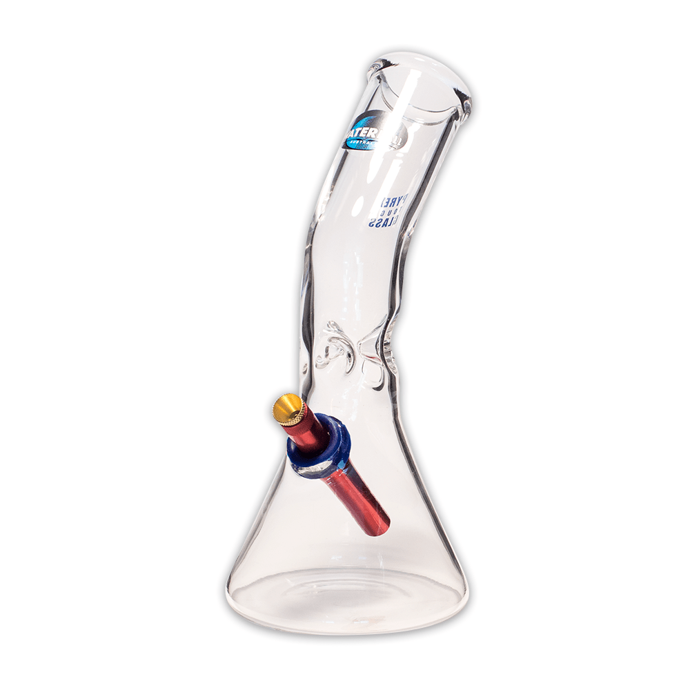 Large Bent Beaker Glass Bong Waterfall
