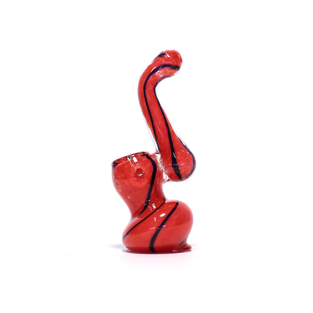 THE SUCKER GLASS BUBBLER (RED & BLACK) The Bong Shop
