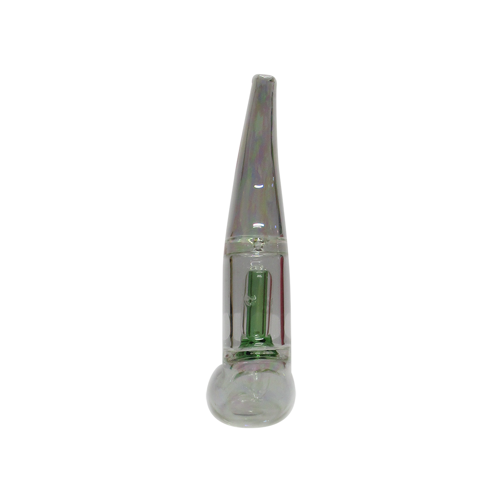 PIPE - GLASS SHERLOCK PERCOLATOR CLEAR W/CLEAR MID SECTION The Bong Shop