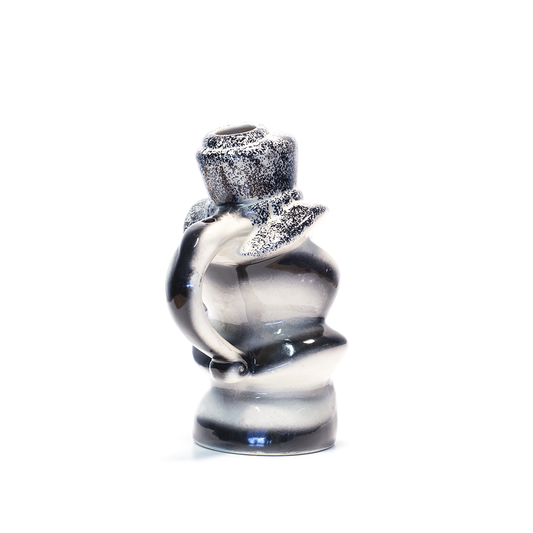 Slash Skull Ceramic Bong - Black Hat The Bong Shop