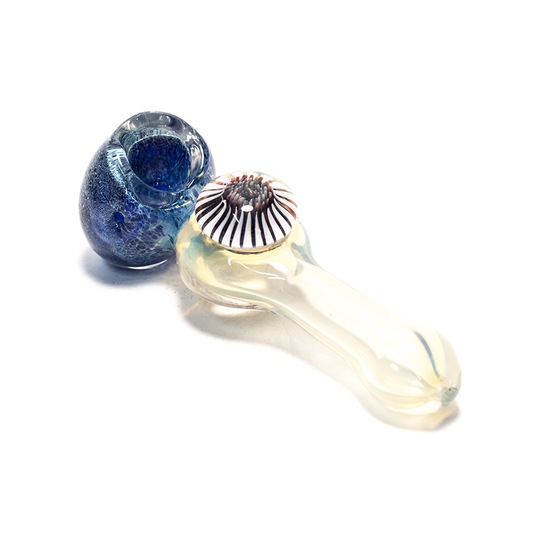 PIPE - GLASS DRY EYE ON NECK VARIOUS COLOURS The Bong Shop