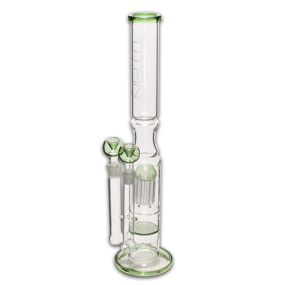 Titan Series | Double Delta Glass Bong Waterfall