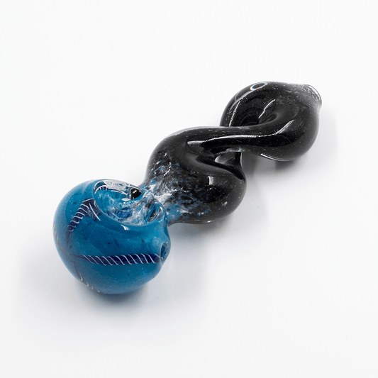 PIPE - GLASS DRY TWISTER BLACK The Bong Shop