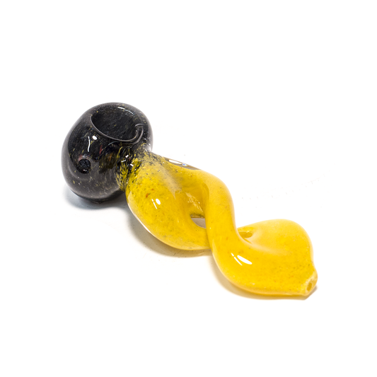 PIPE - GLASS DRY TWISTER YELLOW The Bong Shop