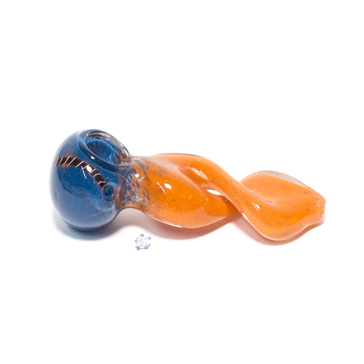 PIPE - GLASS DRY TWISTER ORANGE The Bong Shop