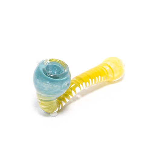 PIPE - SHERLOCK YELLOW NECK TURQUOISE HEAD The Bong Shop