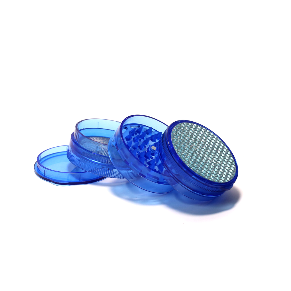 GRINDER - ACRYLIC 60mm D X 50mm 5 PART COLOURED MAGNETIC CENTRE The Bong Shop