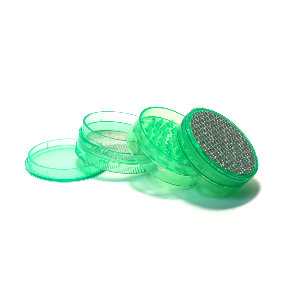 GRINDER - ACRYLIC 60mm D X 50mm 5 PART COLOURED MAGNETIC CENTRE The Bong Shop