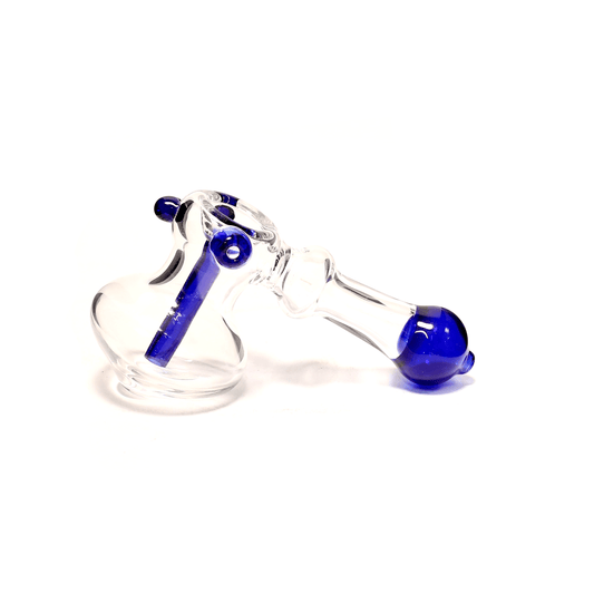 BLUE TIP GLASS HAMMER PIPE - SML The Bong Shop