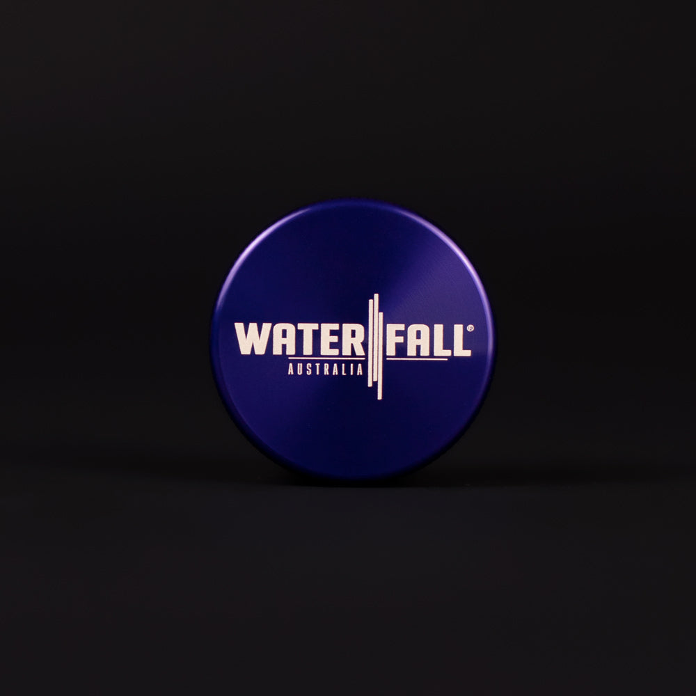 Two-Part Aluminium Grinder - Gloss Blue (40mm) Waterfall