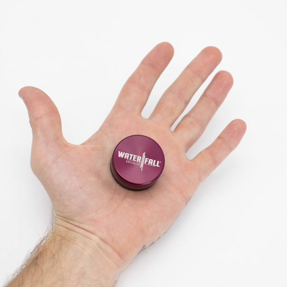 Two-Part Aluminium Grinder - Gloss Purple (40mm) Waterfall