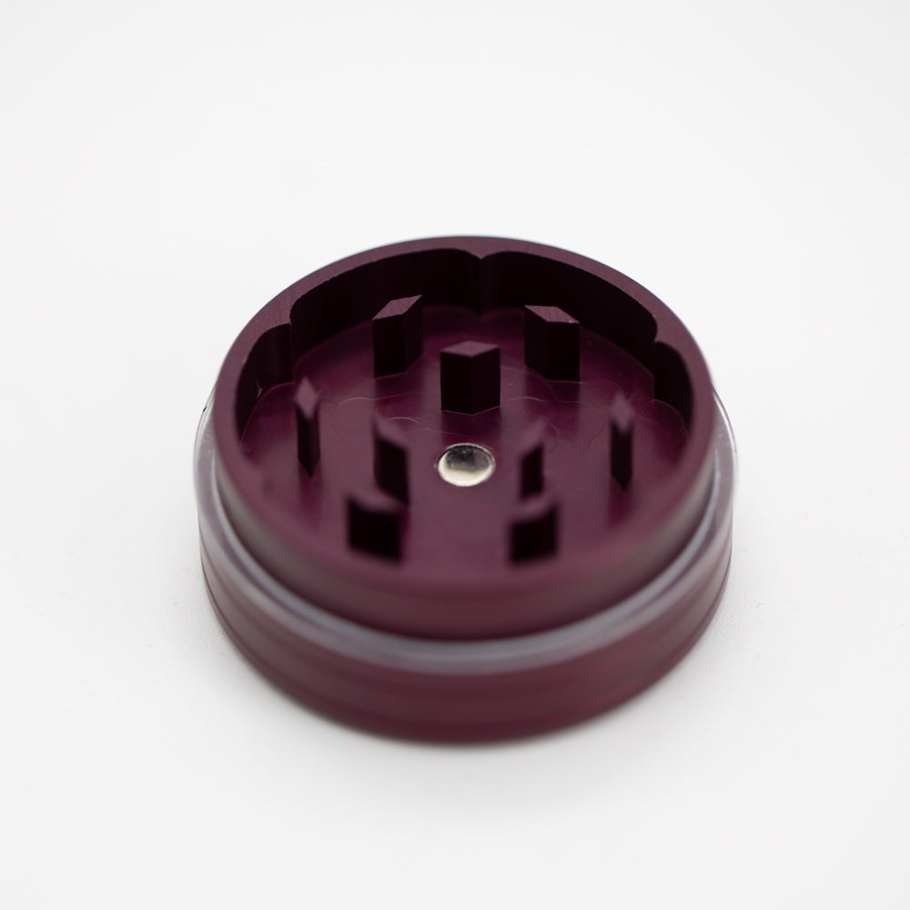 Two-Part Aluminium Grinder - Gloss Purple (40mm) Waterfall