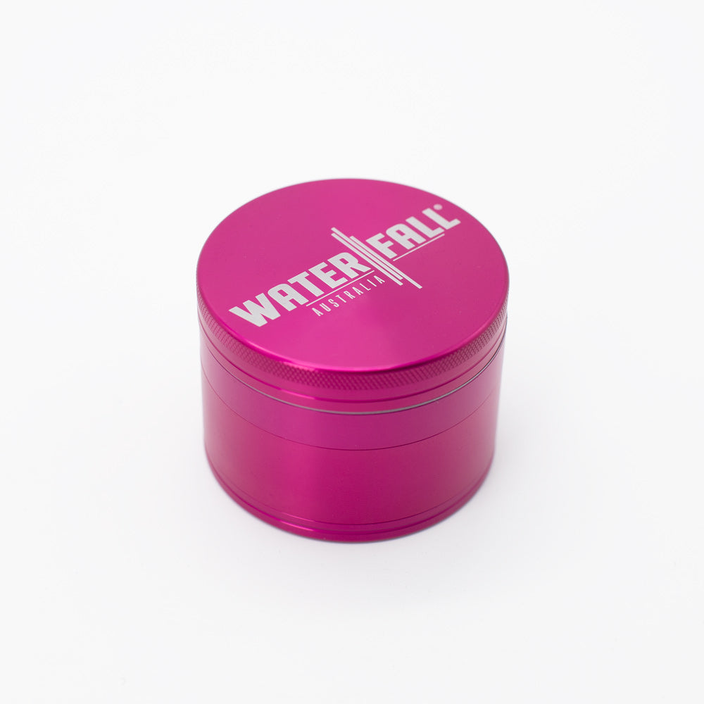 Four-Part Aluminium Grinder - Gloss Pink (75mm) Waterfall