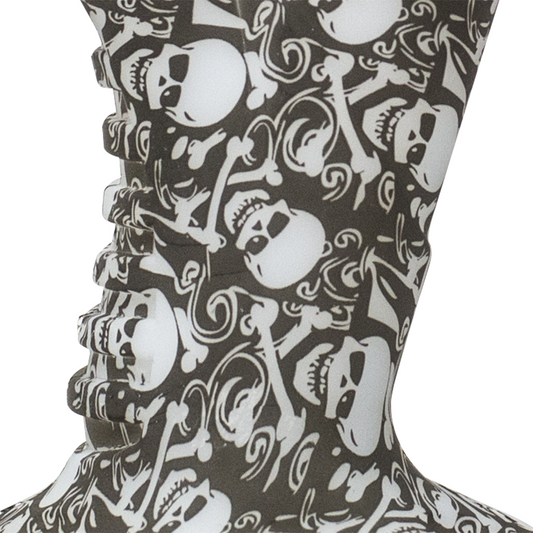 Skulls Gripper Silicone Bong - Black & Grey The Bong Shop