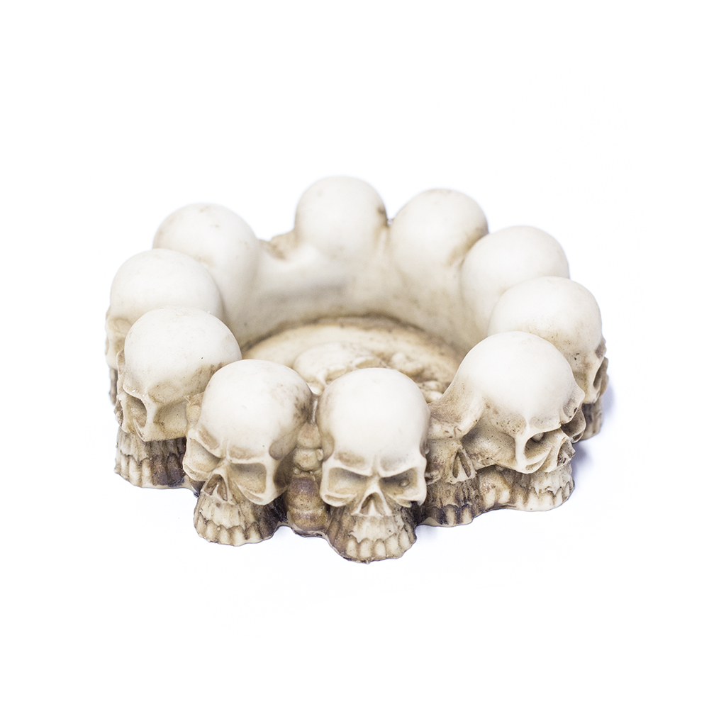 ASHTRAY - WHITE SKULLS The Bong Shop