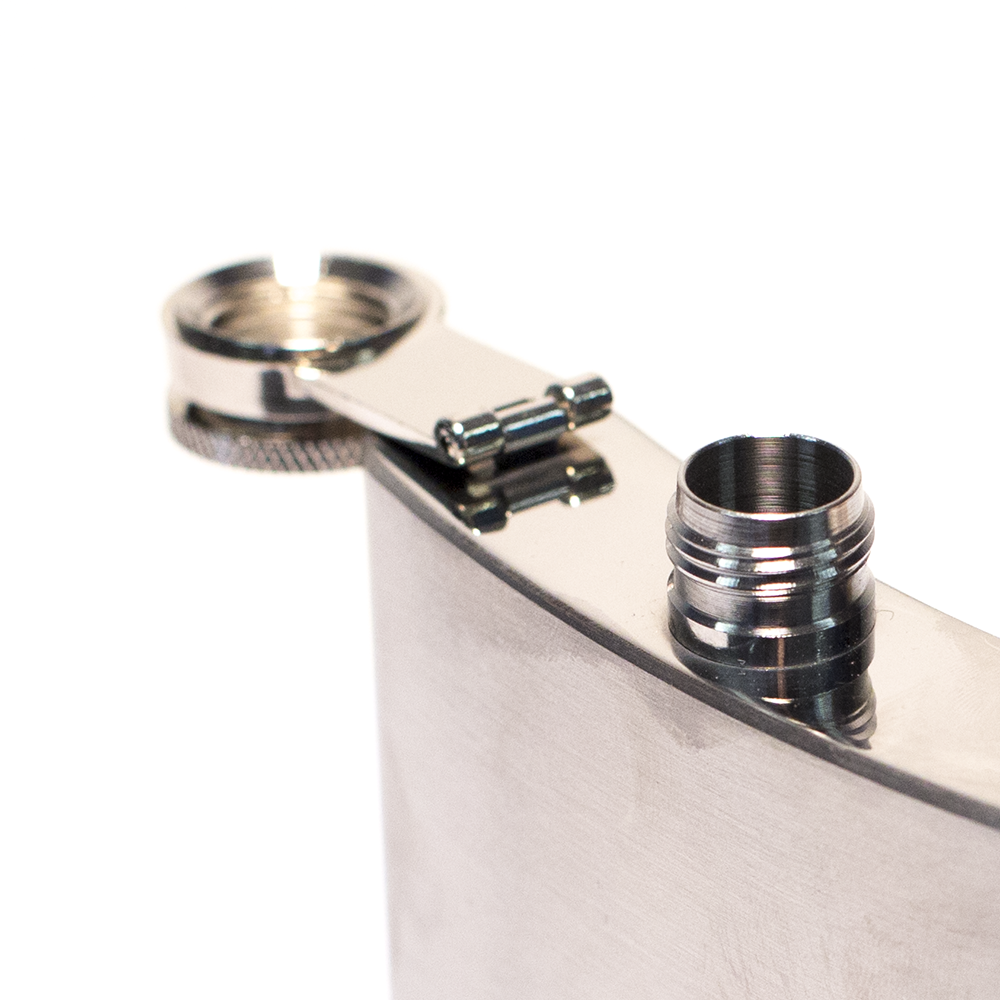 FLASK - MATTE SILVER 7oz FLASK The Bong Shop