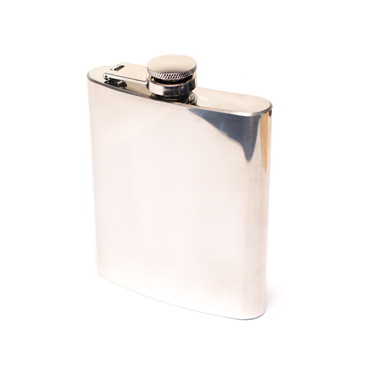 FLASK - GLOSS SILVER 7oz FLASK The Bong Shop
