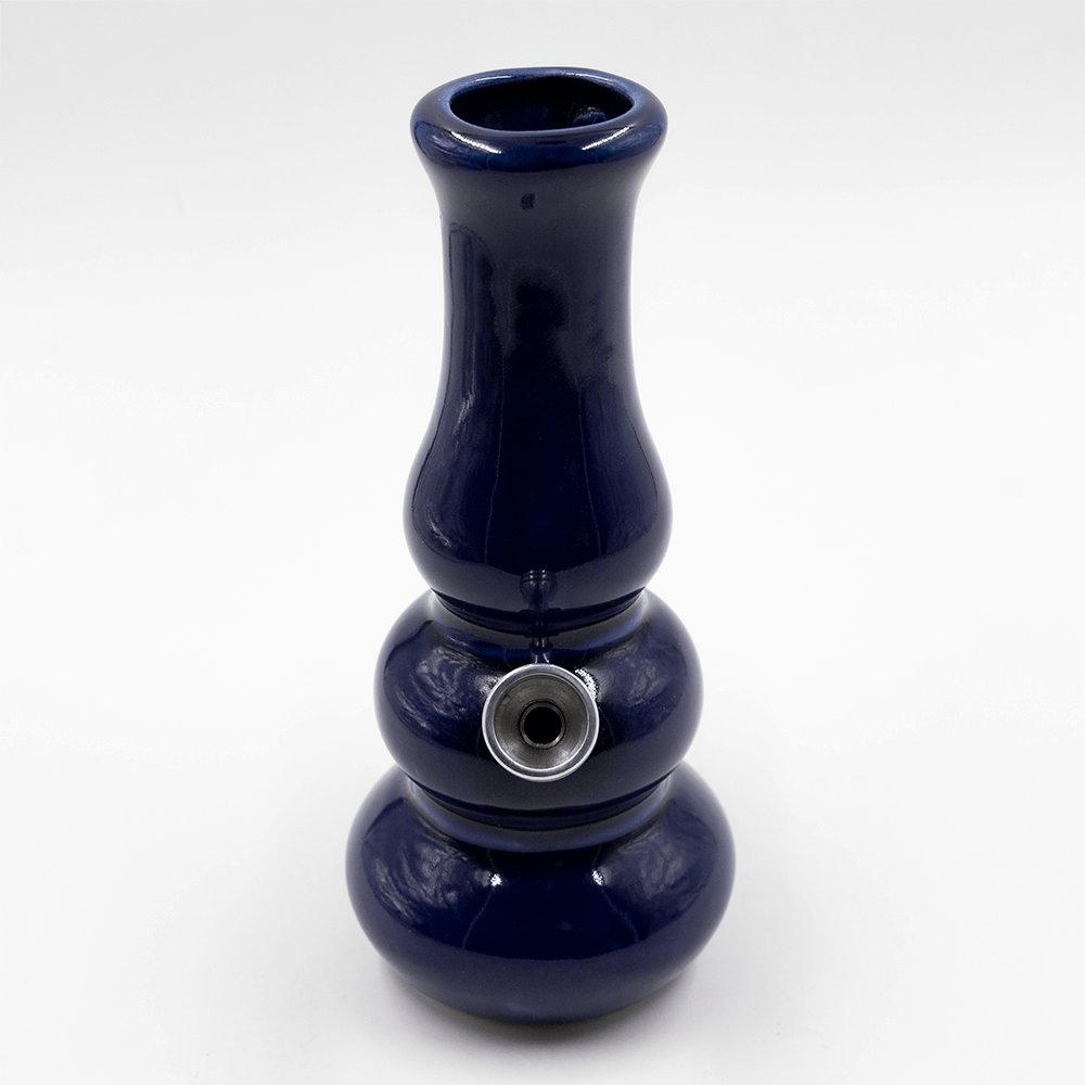 Aladdin Triple Bubble Ceramic Bong - Blue The Bong Shop