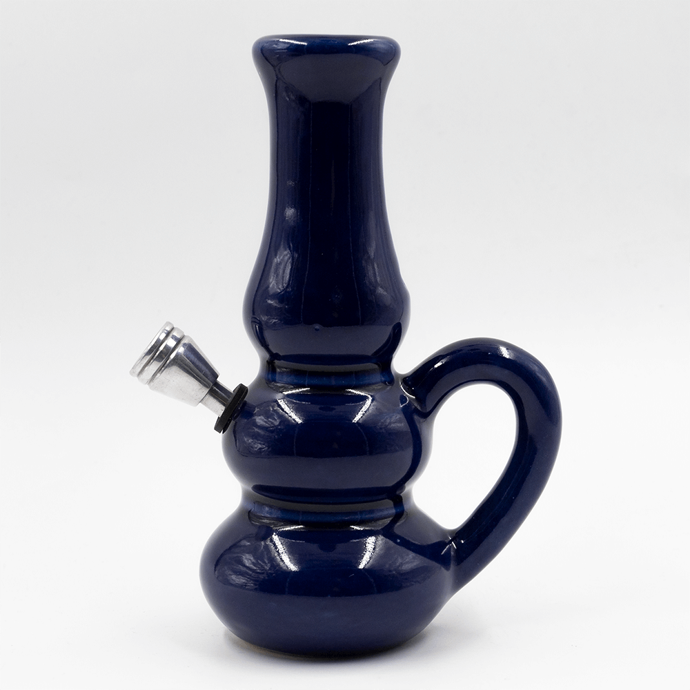 Aladdin Triple Bubble Ceramic Bong - Blue The Bong Shop