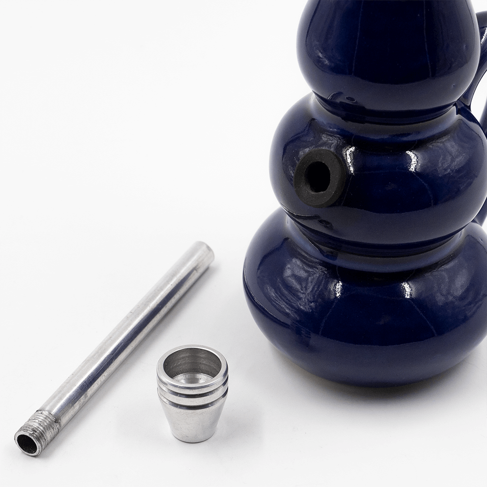 Aladdin Triple Bubble Ceramic Bong - Blue The Bong Shop