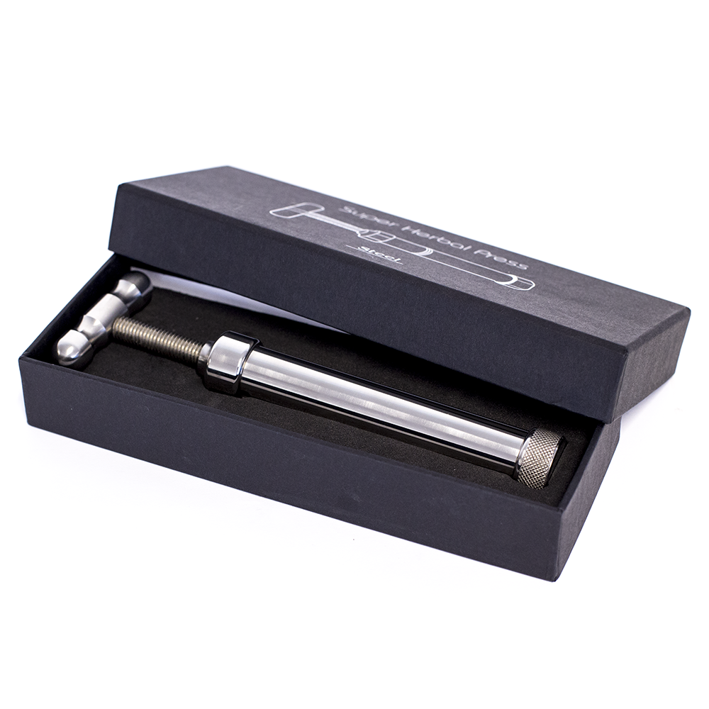 PRESS - LARGE STEEL PRESS 19mm x 138mm The Bong Shop
