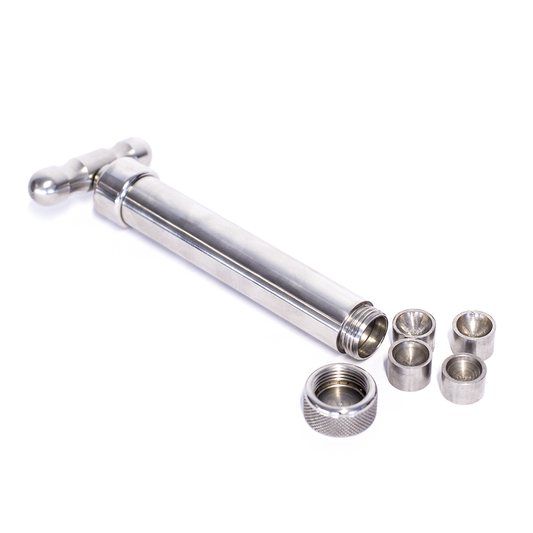 PRESS - LARGE STEEL PRESS 19mm x 138mm The Bong Shop