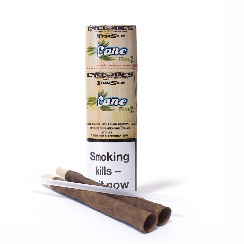CYCLONES - EXTRA SLOW CANE W/WOOD TIPS X 2 Cyclones