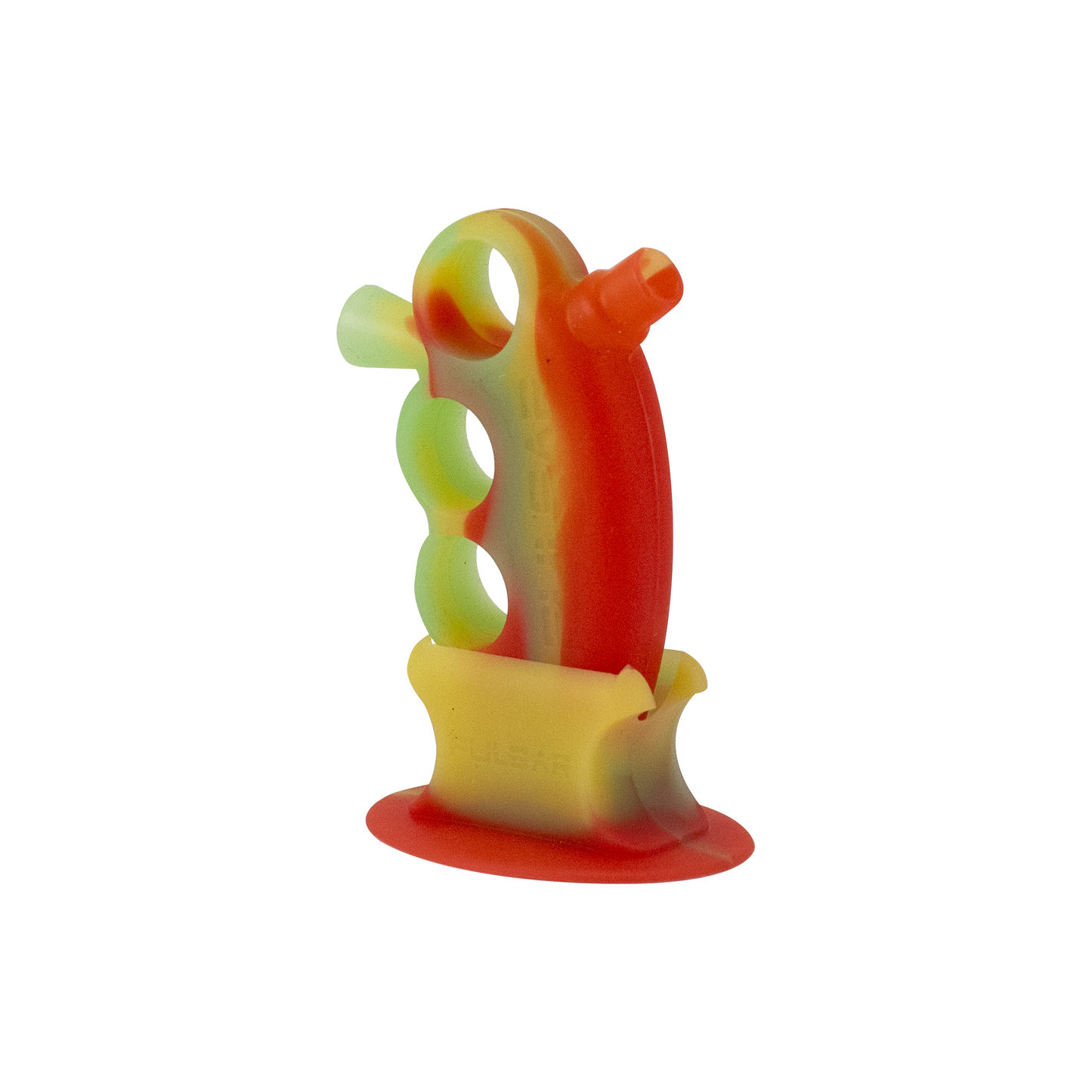 PULSAR - Rip Silicone Knuckle Blunt Bubbler - Rasta Pulsar